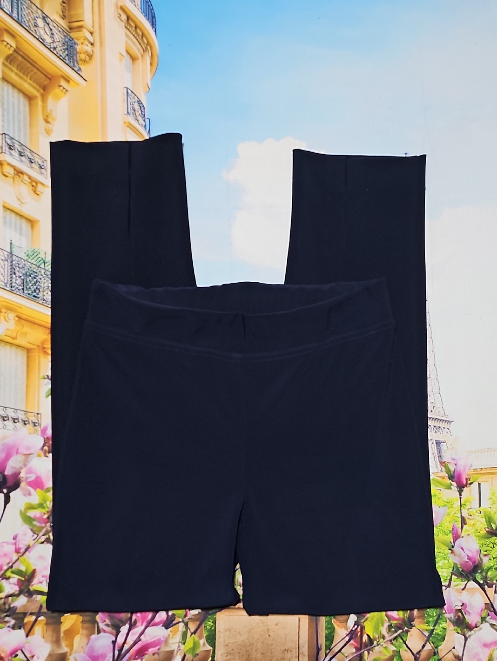 Joseph Ribkoff Navy Pull On Leggings Straight Pants Size 8
